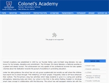 Tablet Screenshot of colonelsacademy.com